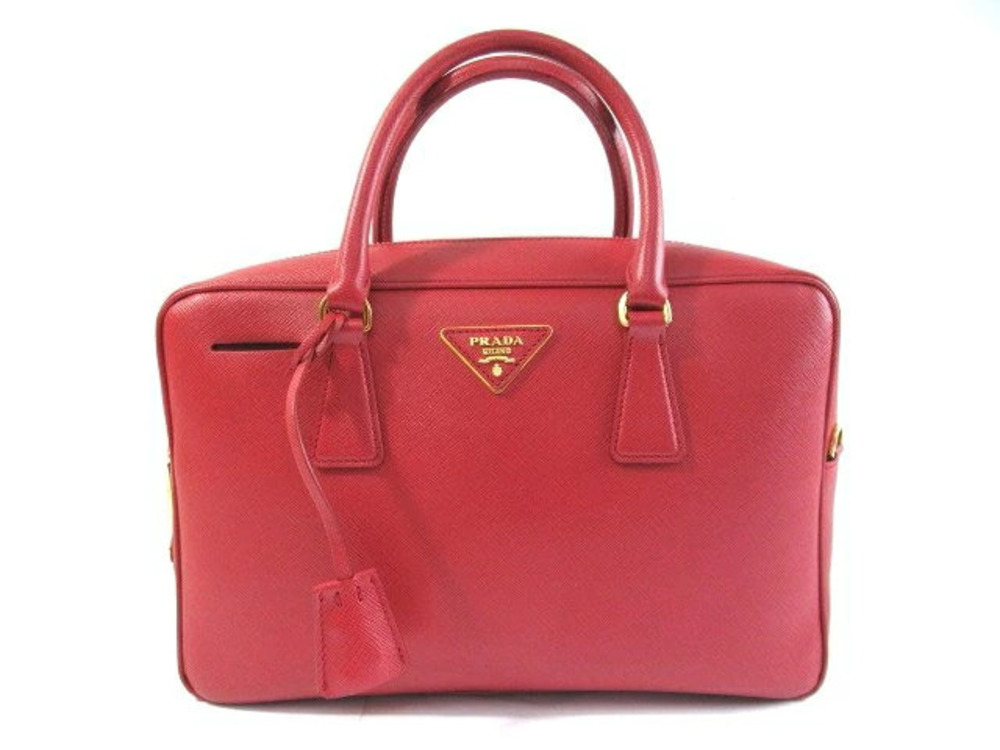 Prada Saffiano Handbag Red